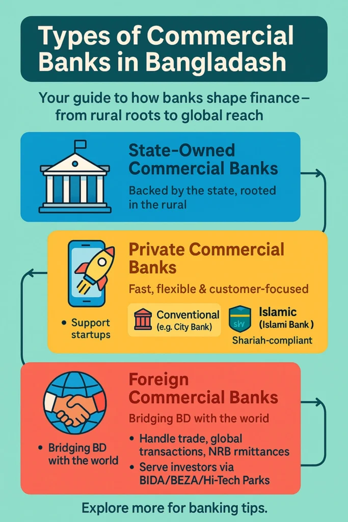 Types of Commercial Banks in Bangladesh